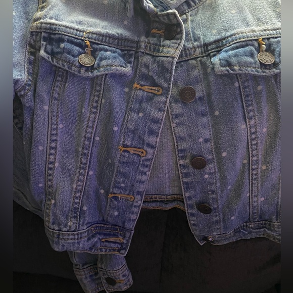 Girls 7/8 Polka Dot Jean jacket - Picture 3 of 6